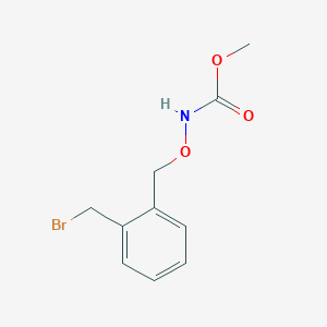 molecular formula C10H12BrNO3 B13952429 Methyl {[2-(bromomethyl)phenyl]methoxy}carbamate CAS No. 151827-83-7