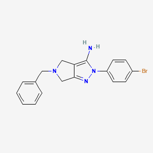 molecular formula C18H17BrN4 B13952487 5-Benzyl-2-(4-bromophenyl)-2,4,5,6-tetrahydropyrrolo[3,4-c]pyrazol-3-amine 