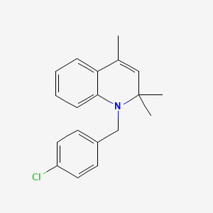 molecular formula C19H20ClN B13952497 1-(4-Chlorobenzyl)-2,2,4-trimethyl-1,2-dihydroquinoline 