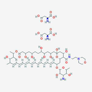 B139525 Amphotericin B 2-morpholinoethyl amide diaspartate CAS No. 130176-10-2