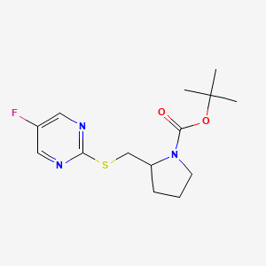 2-(5-Fluoro-pyrimidin-2-ylsulfanylmethyl)-pyrrolidine-1-carboxylic acid tert-butyl ester