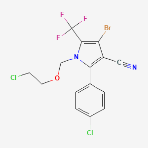 4-Bromo-1-((2-chloroethoxy)methyl)-2-(4-chlorophenyl)-5-(trifluoromethyl)pyrrole-3-carbonitrile