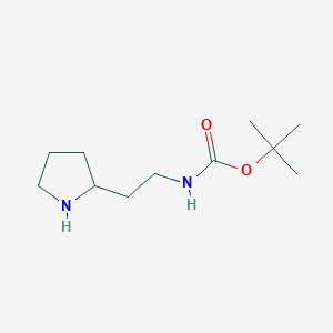 molecular formula C11H22N2O2 B1395262 （2-吡咯烷-2-基-乙基）-氨基甲酸叔丁酯 CAS No. 1263378-93-3