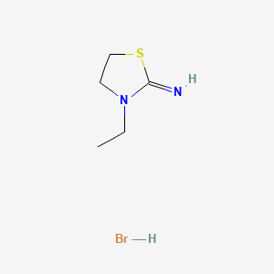 molecular formula C5H11BrN2S B13952646 4,5-Dihydro-2-amino-3-ethylthiazolium bromide CAS No. 37914-95-7