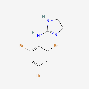 molecular formula C9H8Br3N3 B13952668 2-(2,4,6-Tribromophenylimino)imidazolidine CAS No. 22683-09-6