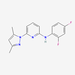 molecular formula C16H14F2N4 B13952707 (2,4-Difluoro-phenyl)-[6-(3,5-dimethyl-pyrazol-1-yl)-pyridin-2-yl]-amine 