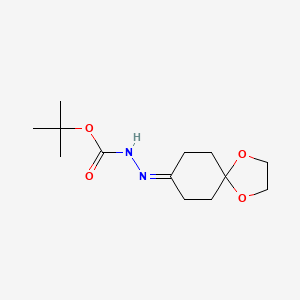 molecular formula C13H22N2O4 B13952726 tert-Butyl 2-(1,4-dioxaspiro[4.5]decan-8-ylidene)hydrazinecarboxylate 