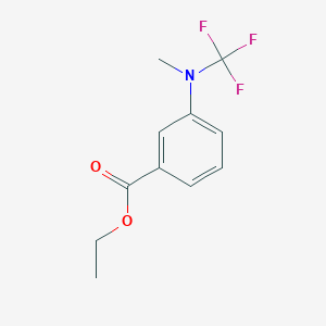 molecular formula C11H12F3NO2 B13952737 Ethyl 3-(methyl(trifluoromethyl)amino)benzoate 