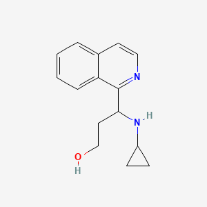 molecular formula C15H18N2O B13952753 3-(Cyclopropylamino)-3-(isoquinolin-1-yl)propan-1-ol 