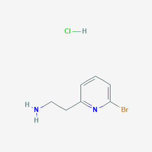 molecular formula C7H10BrClN2 B1395276 2-(6-Bromopyridin-2-YL)ethanamine hydrochloride CAS No. 1260903-07-8