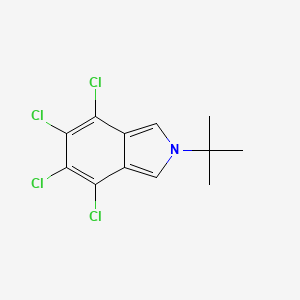 molecular formula C12H11Cl4N B13952764 2-tert-Butyl-4,5,6,7-tetrachloro-2H-isoindole CAS No. 60857-32-1