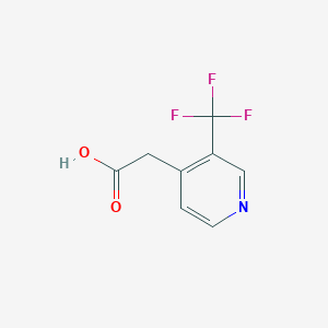 molecular formula C8H6F3NO2 B1395277 3-(Trifluoromethyl)pyridine-4-acetic acid CAS No. 1227588-74-0