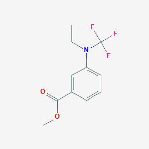 molecular formula C11H12F3NO2 B13952789 Methyl 3-(ethyl(trifluoromethyl)amino)benzoate 