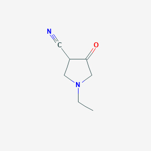 molecular formula C7H10N2O B13952801 1-Ethyl-4-oxopyrrolidine-3-carbonitrile 