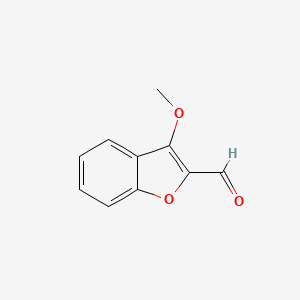 molecular formula C10H8O3 B13952803 3-Methoxy-1-benzofuran-2-carbaldehyde CAS No. 33562-10-6