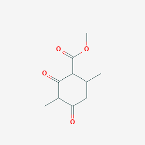 molecular formula C10H14O4 B13952808 Methyl 3,6-dimethyl-2,4-dioxocyclohexane-1-carboxylate CAS No. 61710-85-8