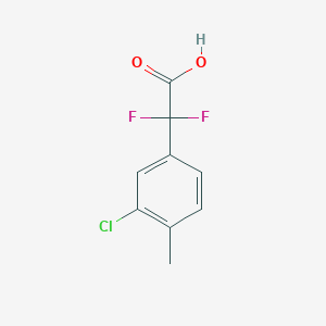 molecular formula C9H7ClF2O2 B1395281 2-(3-氯-4-甲基苯基)-2,2-二氟乙酸 CAS No. 1260815-97-1