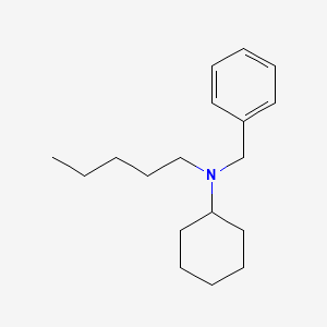 molecular formula C18H29N B13952827 Benzylamine, N-cyclohexyl-N-pentyl- CAS No. 63019-05-6