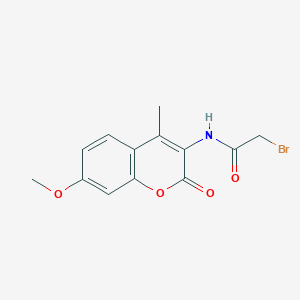 molecular formula C13H12BrNO4 B13952837 2-Bromo-N-(7-methoxy-4-methyl-2-oxo-2H-chromen-3-yl)acetamide 