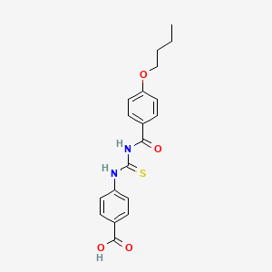 4-[(4-Butoxybenzoyl)carbamothioylamino]benzoic acid