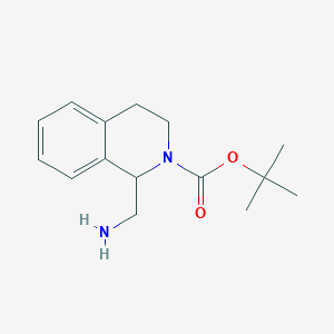 molecular formula C15H22N2O2 B1395286 Tert-butyl 1-(aminomethyl)-3,4-dihydroisoquinoline-2(1H)-carboxylate CAS No. 150417-20-2