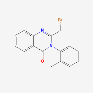 molecular formula C16H13BrN2O B13952876 4(3H)-Quinazolinone, 2-bromomethyl-3-(o-tolyl)- CAS No. 61554-48-1