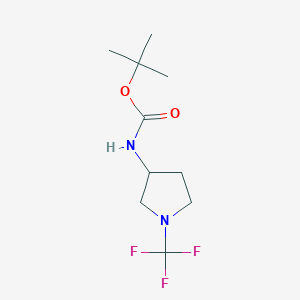 molecular formula C10H17F3N2O2 B13952880 Tert-butyl (1-(trifluoromethyl)pyrrolidin-3-yl)carbamate 