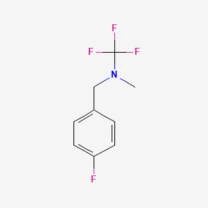 molecular formula C9H9F4N B13952881 1,1,1-trifluoro-N-(4-fluorobenzyl)-N-methylmethanamine 