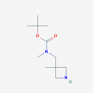 molecular formula C11H22N2O2 B1395290 Methyl-(3-methyl-azetidin-3-ylmethyl)-carbamic acid tert-butyl ester CAS No. 1260796-52-8