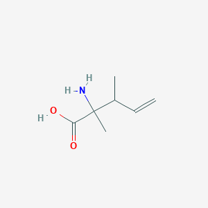 molecular formula C7H13NO2 B13952902 2-Amino-2,3-dimethylpent-4-enoic acid 