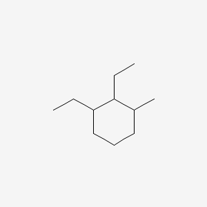 molecular formula C11H22 B13952922 1,2-Diethyl-3-methylcyclohexane CAS No. 61141-80-8