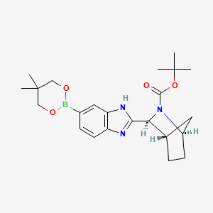 tert-butyl (1R,3S,4S)-3-[6-(5,5-dimethyl-1,3,2-dioxaborinan-2-yl)-1H-benzimidazol-2-yl]-2-azabicyclo[2.2.1]heptane-2-carboxylate