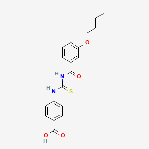 molecular formula C19H20N2O4S B13952928 4-({[(3-Butoxyphenyl)carbonyl]carbamothioyl}amino)benzoic acid 