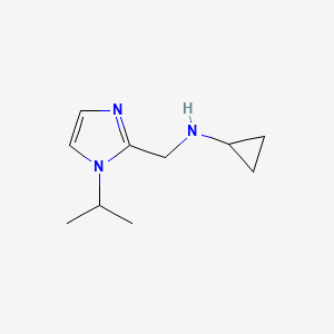 molecular formula C10H17N3 B13952944 N-((1-isopropyl-1H-imidazol-2-yl)methyl)cyclopropanamine 