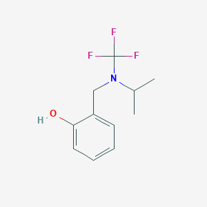 molecular formula C11H14F3NO B13952956 2-((Isopropyl(trifluoromethyl)amino)methyl)phenol 