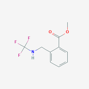 molecular formula C10H10F3NO2 B13952981 Methyl 2-(((trifluoromethyl)amino)methyl)benzoate 