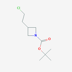 molecular formula C10H18ClNO2 B13952993 tert-Butyl 3-(2-chloroethyl)azetidine-1-carboxylate 