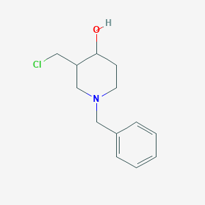 molecular formula C13H18ClNO B13953002 1-Benzyl-3-(chloromethyl)piperidin-4-ol 