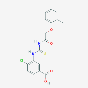 4-Chloro-3-[[2-(2-methylphenoxy)acetyl]carbamothioylamino]benzoic acid