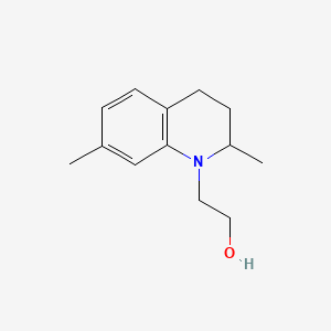 molecular formula C13H19NO B13953018 1(2H)-Quinolineethanol, 3,4-dihydro-2,7-dimethyl- CAS No. 53817-43-9