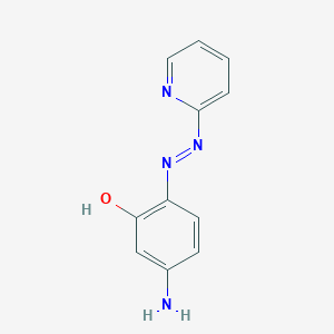 molecular formula C11H10N4O B13953073 3-Amino-6-[2-(pyridin-2-yl)hydrazinylidene]cyclohexa-2,4-dien-1-one CAS No. 51790-22-8