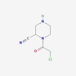 1-(Chloroacetyl)piperazine-2-carbonitrile