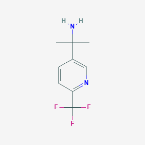 molecular formula C9H11F3N2 B1395311 2-(6-(Trifluoromethyl)pyridin-3-yl)propan-2-amine CAS No. 566158-78-9