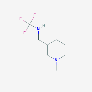 molecular formula C8H15F3N2 B13953111 1,1,1-trifluoro-N-((1-methylpiperidin-3-yl)methyl)methanamine 