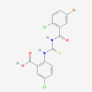 2-({[(5-Bromo-2-chlorophenyl)carbonyl]carbamothioyl}amino)-5-chlorobenzoic acid