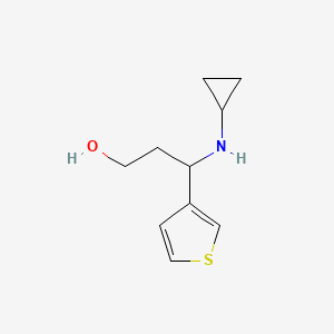 molecular formula C10H15NOS B13953117 3-(Cyclopropylamino)-3-(thiophen-3-yl)propan-1-ol 