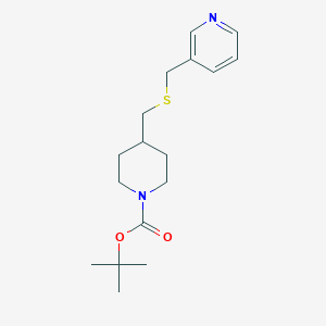 molecular formula C17H26N2O2S B13953120 4-(Pyridin-3-ylmethylsulfanylmethyl)-piperidine-1-carboxylic acid tert-butyl ester 