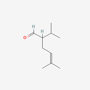 molecular formula C10H18O B13953125 2-Isopropyl-5-methylhex-4-enal CAS No. 58191-81-4