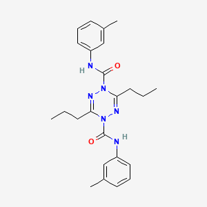 molecular formula C24H30N6O2 B13953164 3,6-dipropyl-N1,N4-dim-tolyl-1,2,4,5-tetrazine-1,4-dicarboxamide CAS No. 683211-20-3