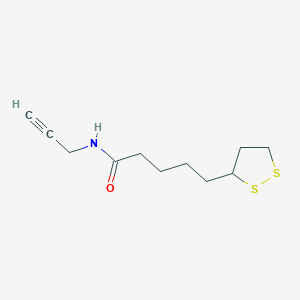 molecular formula C11H17NOS2 B1395318 1,2-Dithiolane-3-pentanamide, N-2-propyn-1-yl- CAS No. 1304779-08-5